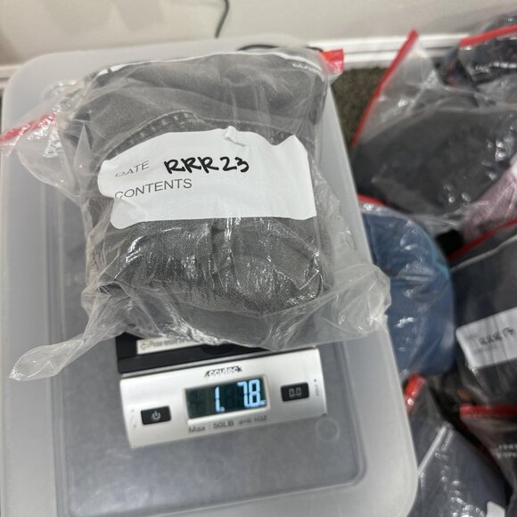 LOGO Lori Goldstein Longline Jacket Womens 14 Gray Denim Button Front Raw Hem - Picture 9 of 9